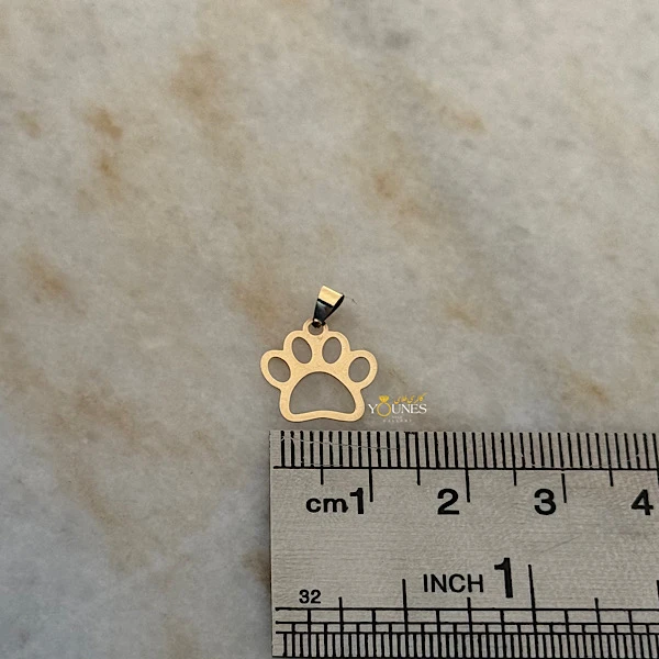 تصویر دوم آویز پنجه گربه پیشی طلا لیزری